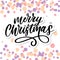 Merry Christmas Calligraphic Inscription Decorated lettering text