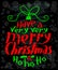 Merry Christmas calligraphic lettering. New Year background