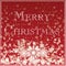 Merry christmas card - red with snowflakes and xmas icons