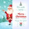 Merry Christmas card. Santa Claus greeting cards template, winter holidays banner vector illustration