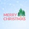 Merry christmas card with triangular text