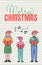 Merry Christmas Caroling of Family Members Card