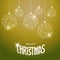 Merry Christmas creative design with green background vector