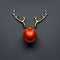 Merry Christmas Decoration golden antlers and red ball