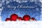 Merry Christmas decoration with snow. Greeting card