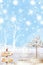 Merry Christmas design background with white snow - Graphic painting texture