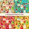 Merry Christmas Four Vector Seamless Patterns Set