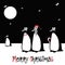 Merry Christmas funny bird penguin