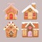 Merry Christmas gingerbread house collection