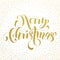 Merry Christmas gold glitter lettering greeting