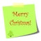 Merry christmas green post it