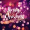 Merry christmas greeting card bokeh star handdrawn