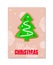 Merry Christmas Greeting Card, Gingerbread Tree