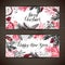 Merry Christmas greeting set of banners with new years tree and