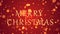 Merry Christmas Greeting text with sparkling particles shiny background