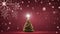 Merry Christmas Greeting Video Card Christmas Tree Shining Light Falling Snowflakes And Stars