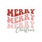 Merry Christmas Groovy Lettering Sign