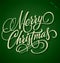 Merry Christmas hand lettering (vector)