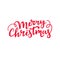 Merry Christmas handwritten lettering. Decorative cursive script design. Holiday typography.