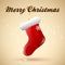 Merry Christmas with hanging sock