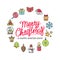 Merry Christmas Happy Days Vector Illustration