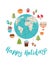 Merry christmas and happy hanukkah. global celebration