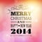 Merry christmas and happy new year 2014 poster