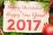 Merry Christmas and Happy New Year 2017. Christmas decoration
