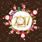 Merry christmas and happy new year 2017 with kids and clock on earth greeting card