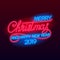 Merry Christmas and Happy New Year 2019 lettering.