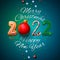 Merry Christmas and Happy New Year 2022 greeting card