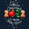 Merry Christmas and Happy New Year 2022 greeting card