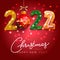 Merry Christmas and Happy New Year 2022 greeting card