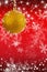 Merry Christmas and Happy New Year background with yellow balls