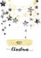 Merry christmas and happy new year card with yellow and anthracite stars