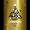 Merry christmas and Happy new year design on gold metal