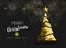 Merry christmas happy new year golden triangle tree