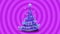 Merry Christmas and happy New Year greeting animation. Looping xmas background. Spiral christmas tree with lettering.