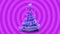 Merry Christmas and Happy New Year greeting animation. Looping xmas background. Spiral christmas tree with lettering.