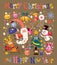 Merry Christmas and Happy New Year Greeting card