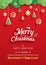 Merry christmas and happy new year greeting card banner template. Use for poster, website, cover, flyer