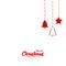 Merry Christmas and Happy new year greetings with minimalistic christmas tree and Star