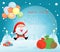 Merry Christmas, Happy new year, Merry Christmas design with wide copy space, Santa Claus