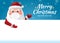 Merry Christmas and Happy New Year, Santa Claus blank greeting card template