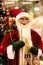 Merry Christmas and Happy new Year , Santa Claus doll with lamp in Christmas festival , Copy space. Cute grandfather