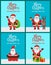 Merry Christmas Happy New Year Santa Claus Posters