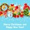 Merry Christmas and Happy New Year sticker