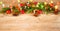 Merry Christmas and Happy New Year theme concept. Closeup Christmas ornamental background