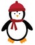 Merry Christmas Holiday Penguin Wearing Beanie