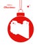 Merry Christmas illustration theme with map of Libya